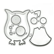 OOTSR 4 Set Elephant Owl Penguin Metal Die Cuts Metal Die Cut Stencil for DIY Crafts Scrapbook Album Paper Card Animal Die Cuts Scrapbooking Dies for Card Making